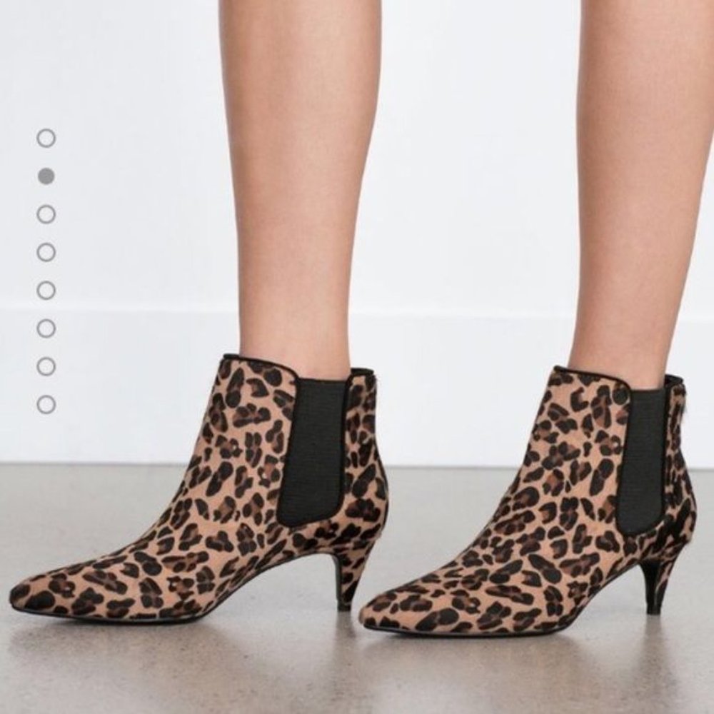 ZARA CALF HAIR LEOPARD BOOTS